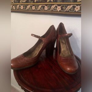 Nine West Chestnut Mary Jane Heels